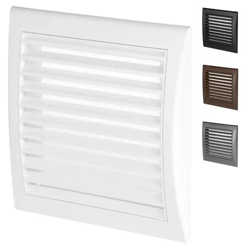 Przejdź do produktu Kratka wentylacyjna - 169x174 mm z siatką i kołnierzem 131x131 mm - TL 15 Awenta 